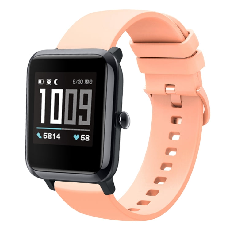 20mm Solid Color Soft Silicone Watch Band, For Amazfit BIP
