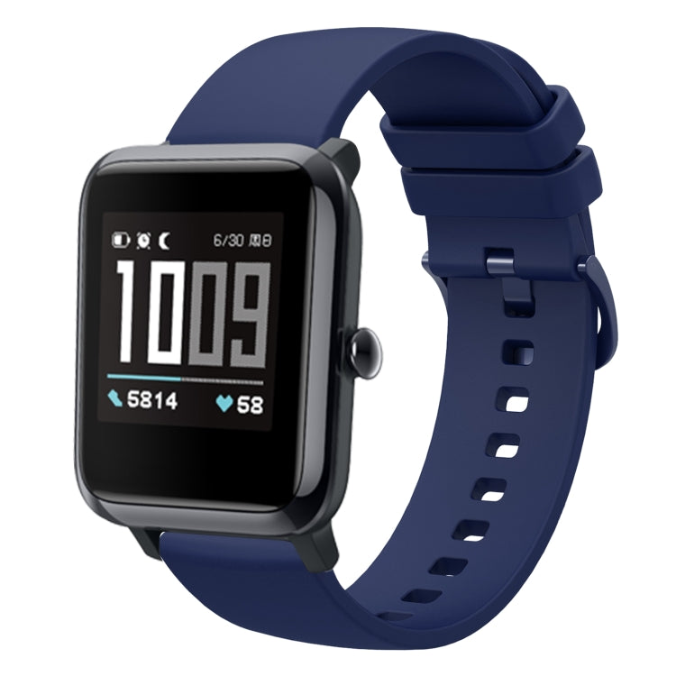 20mm Solid Color Soft Silicone Watch Band, For Amazfit BIP