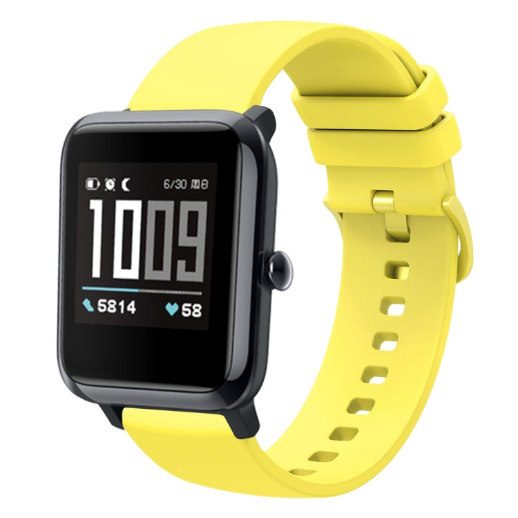 20mm Solid Color Soft Silicone Watch Band, For Amazfit BIP