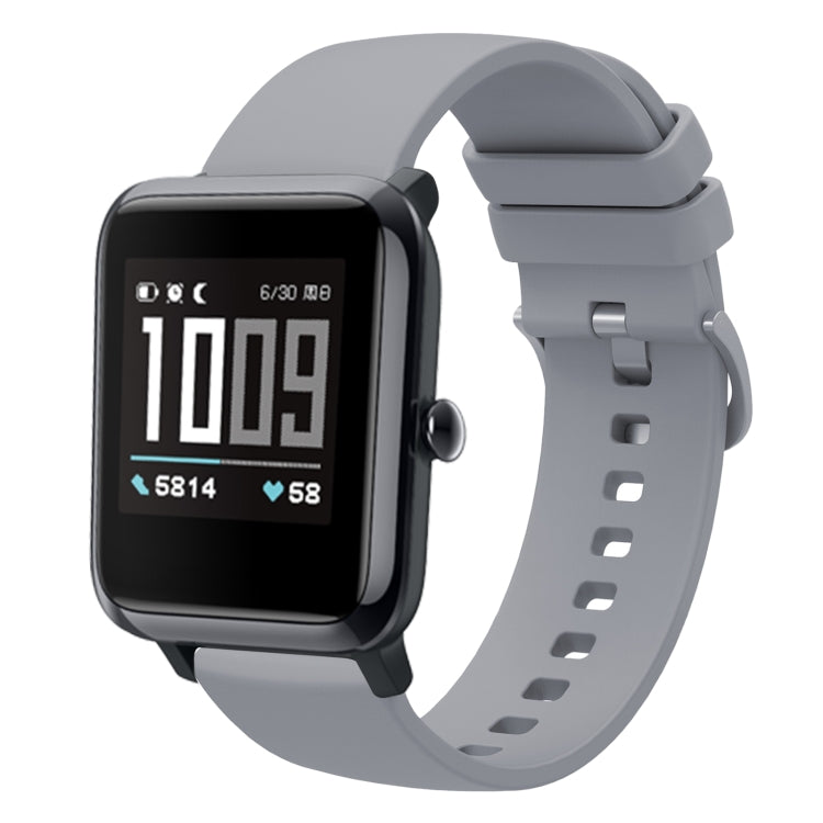 20mm Solid Color Soft Silicone Watch Band, For Amazfit BIP