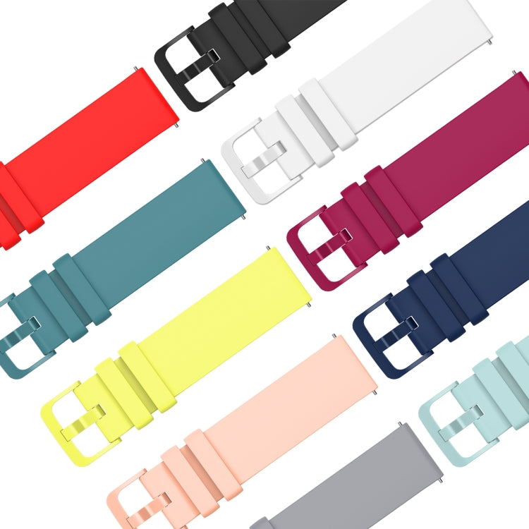 20mm Solid Color Soft Silicone Watch Band, For Amazfit BIP