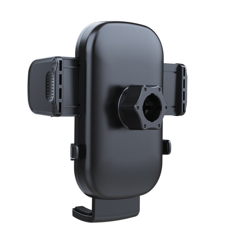 Car phone air-vent mount with rear vent clamp and adjustable cradle, matte black