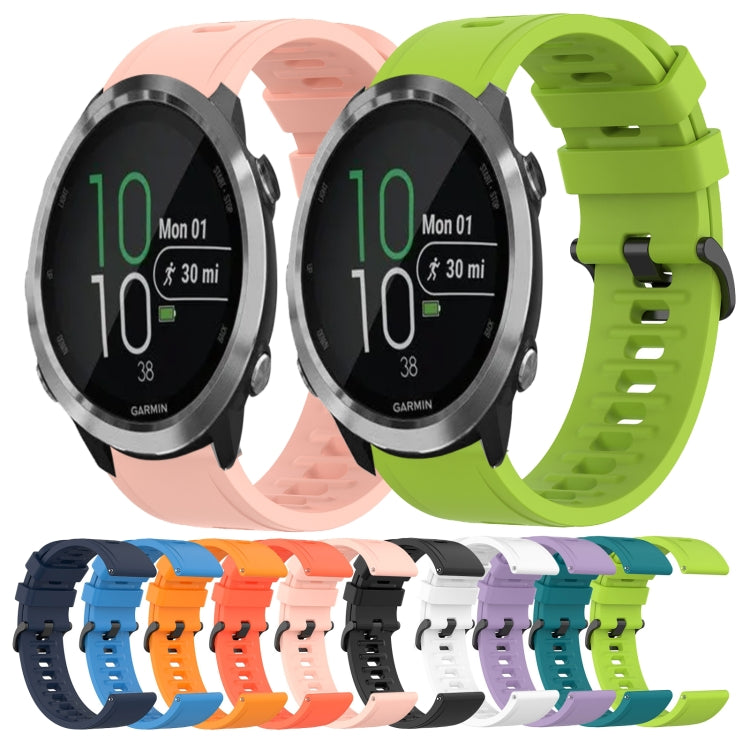 20mm Solid Color Soft Silicone Watch Band, For Garmin Forerunner 645 Music