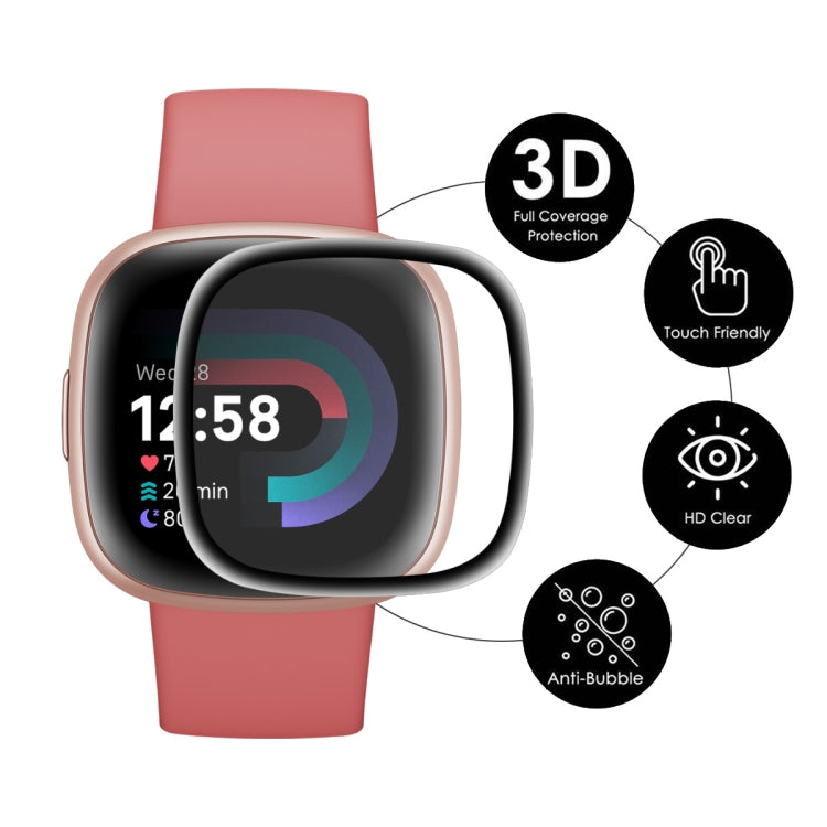 ENKAY 3D screen protector for Fitbit Versa 4/Sense 2 with 3D, touch, HD, anti-bubble icons
