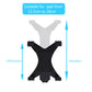 Black adjustable tablet holder cradle with two side arms and base feet