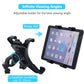 Black rotating handlebar mount with cradle for tablet or phone