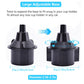 Adjustable expandable base cup holder mount, black with textured grip