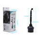 Car cup holder phone mount with adjustable gooseneck and round base, size diagram