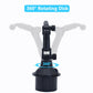 360-degree rotating car phone mount with gooseneck arm and cup-holder base, black
