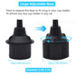 Adjustable base car phone mount for cup holders with twist-expansion fit, black