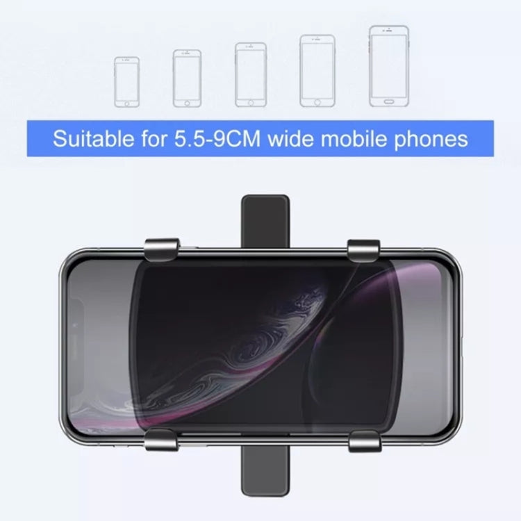 Universal phone holder with side clamps and textured grip pad