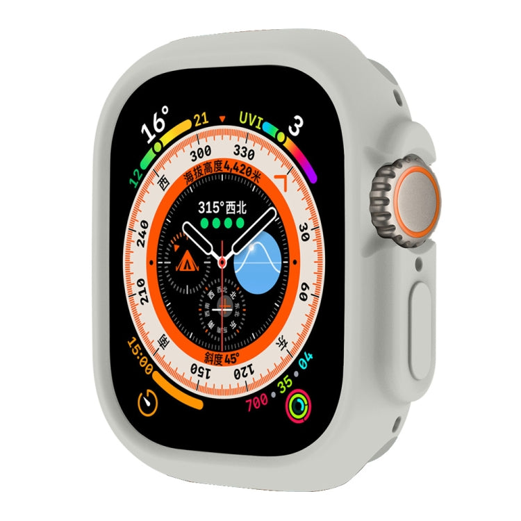 ENKAY TPU protective frame case for Apple Watch Ultra 49mm, light gray