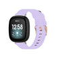 Nylon weave watch band in light purple fabric with metal pin and holes