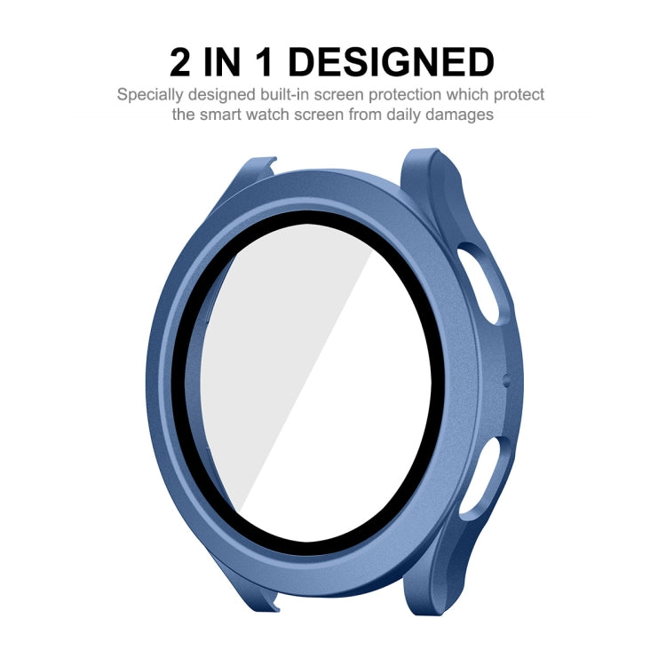 ENKAY waterproof smartwatch case with tempered glass for Galaxy Watch 44mm, blue