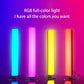 Four RGB light bars with vertical glowing tubes in multiple colors