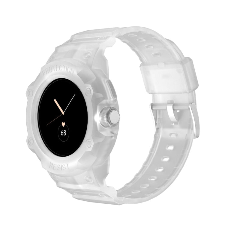 For Google Pixel Watch JUNSUNMAY Integrated TPU Adjustable Elastic Watch Band