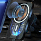 Magnetic wireless car vent charger, black, with illuminated 15W charging ring