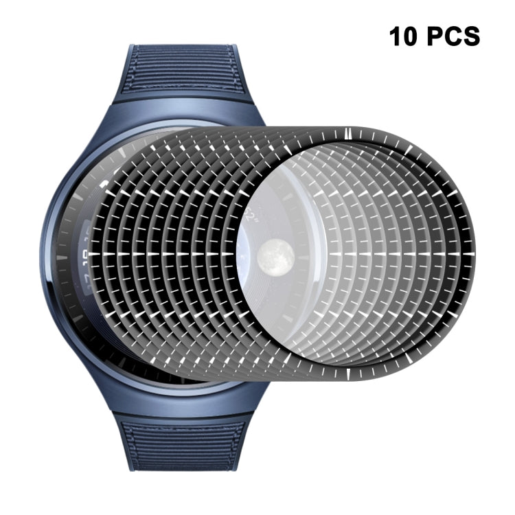 10-pack 3D screen protector film set with multiple full-coverage rings on watch face