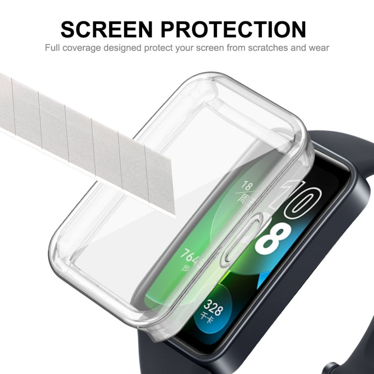Transparent TPU full-coverage watch case with raised screen protector