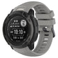 White silicone sports watch band with vented strap and adjustable clasp