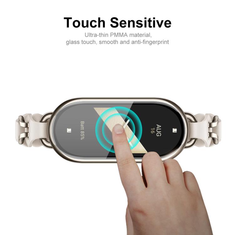 Touchscreen protector film, ultra-thin PMMA glass-like surface for sensitive touch