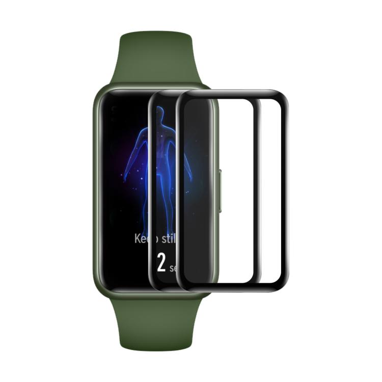 Smartwatch screen protector film, clear curved 3D full coverage pair for dark display