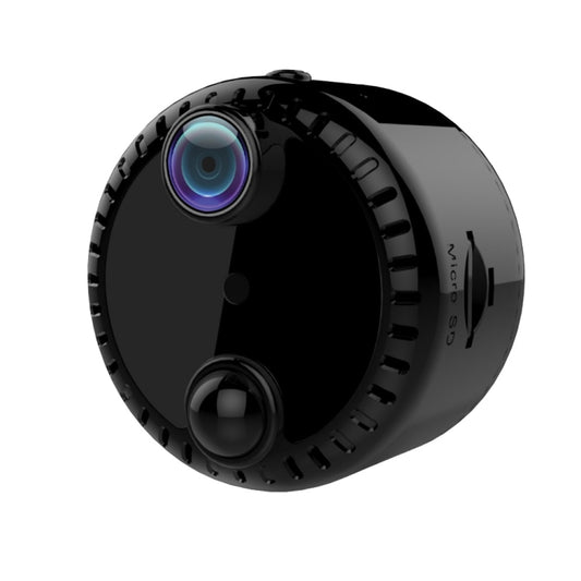 Black round WiFi remote camera with front lens and side sensor openings