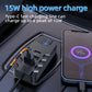 Car charging hub with patterned body and LED-lit USB ports