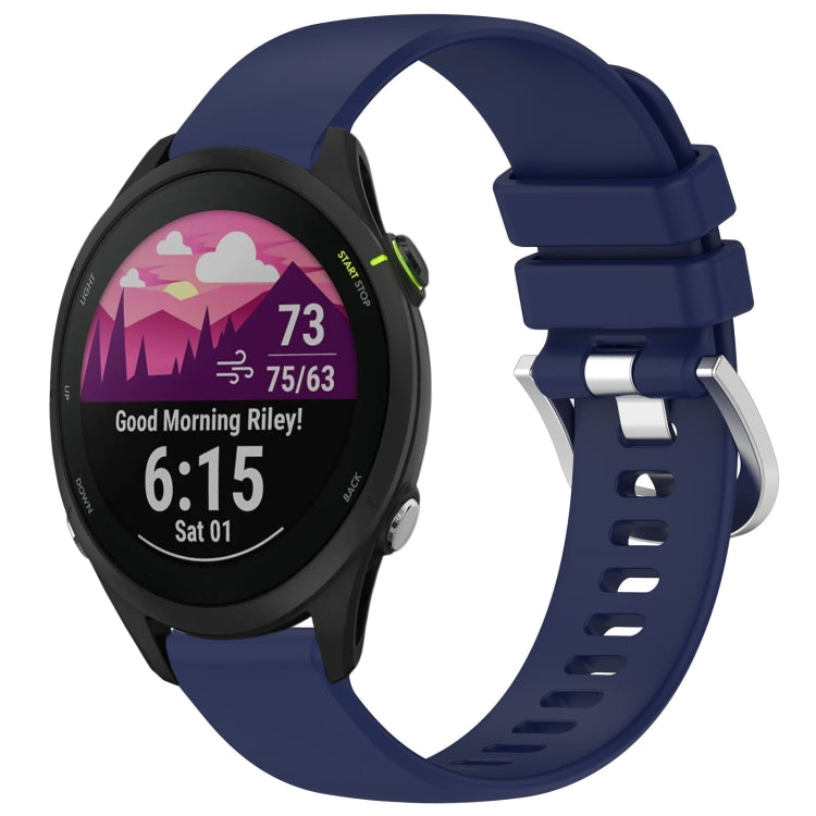 Dark blue silicone watch band with buckle for Garmin smartwatches