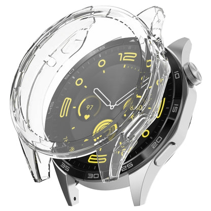 Full coverage TPU watch protective case, clear front with silver body and black frame