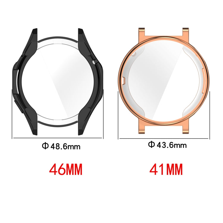 Full coverage TPU watch case size view for 46mm and 41mm watch models