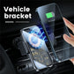 Wireless car air vent hook charger with charging coil pad and phone holder clamps