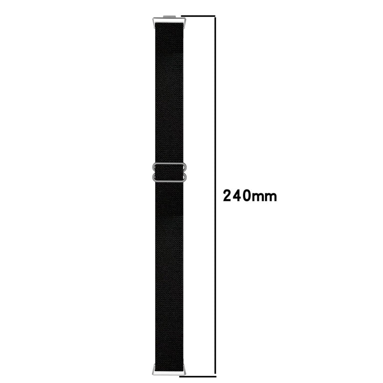 Black elastic nylon Huawei Watch Fit 3 band, 240 mm long
