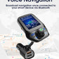 Car Bluetooth MP3 player with color display screen and rotary control knob, black