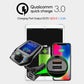 Bluetooth car MP3 player with QC3.0 USB ports and 1.8-inch color screen