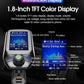 Bluetooth car MP3 player with 1.8-inch color screen showing music playback details