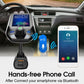 Bluetooth car MP3 player with color screen, plus USB charger for in-car devices