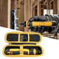 Worker holding a cordless screwdriver above an open yellow-trim hard EVA storage case
