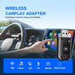 Wireless CarPlay/Android Auto adapter dongle inserted into car USB port