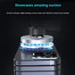 Circular wireless charger puck with glowing LED ring on a suction-style car base