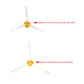 Triangle side brush heads with small mounting holes for different Roomba series