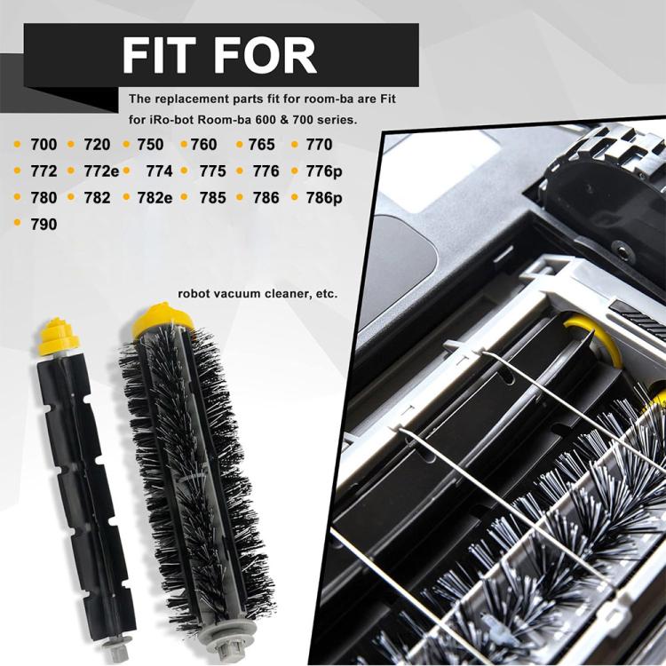 JUNSUNMAY main clean brush replacement with black bristle roller and yellow end cap