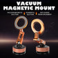 Pair of orange magnetic vacuum mount phone holders on suction bases