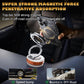 Magnetic car phone holder with suction cup and metal ring for phone attachment