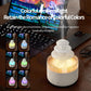 Three-color ultrasonic humidifier diffuser with white base and warm amber reservoir