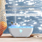 White boat-shaped ultrasonic humidifier aromatherapy diffuser with blue LED light