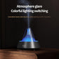 Glittering humidifier diffuser with blue light glow and black base