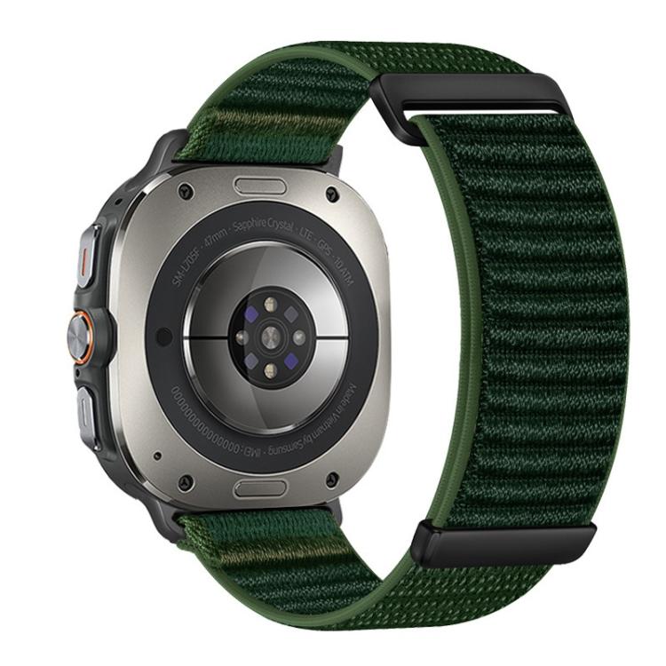 Two-section Mountain Pattern Hook And Loop Fastener Nylon Watch Band, For Galaxy Watch Ultra2 2026 / 2025 / 1 2024
