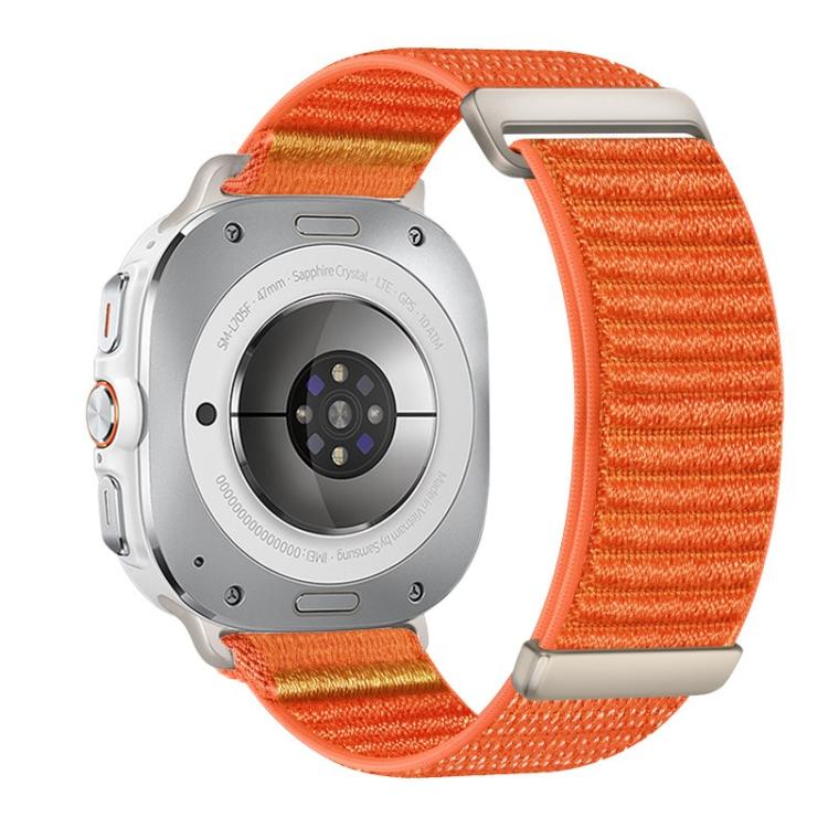 Two-section Mountain Pattern Hook And Loop Fastener Nylon Watch Band, For Galaxy Watch Ultra2 2026 / 2025 / 1 2024