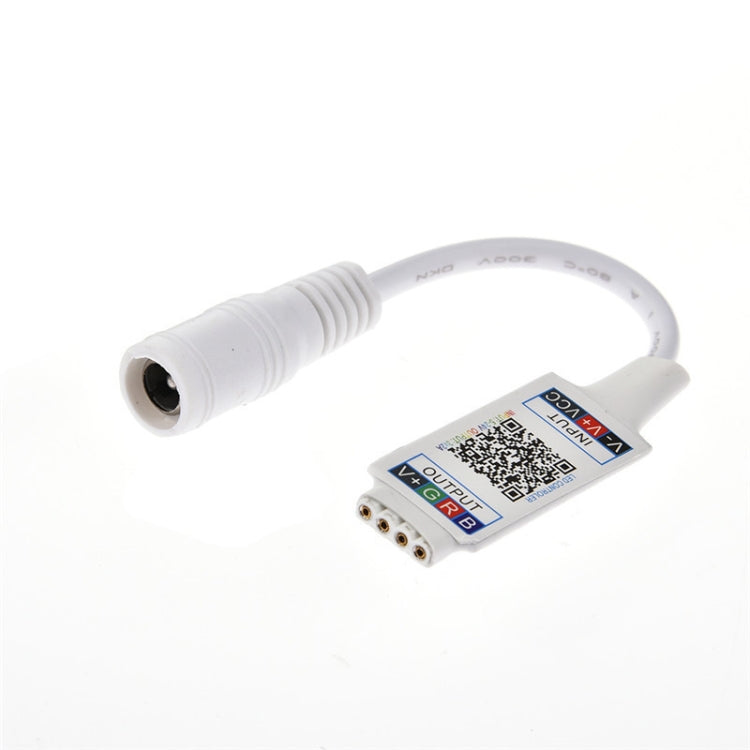 Mini RGB Bluetooth LED strip controller with white cable and output connector module